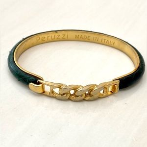 Vintage Peruzzi Italy Snakeskin Bracelet